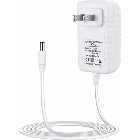 Adaptateur secteur 12V 2A 24W blanc prise européenne pour tire-lait Spectra S1 S2 9 Plus S3 câble 2 m blanc réf 4487 80 g – Livraison gratuite (1/5)