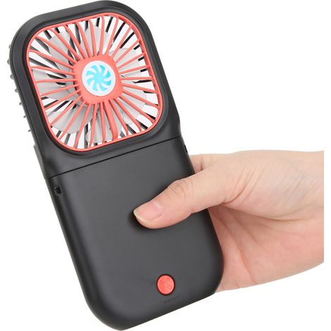 Tragbarer, faltbarer Mini-Ventilator zum Aufhängen, USB-aufladbar, für Zuhause, Outdoor-Sport, Schwarz (1/5)