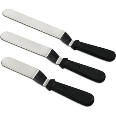 Ensemble de 3 pièces en acier inoxydable pour faire des sucettes glacées à gâteaux : truelle à gâteau, spatule, séparateur, étaloir