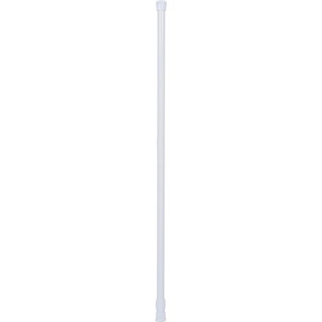 Barre de rideau télescopique pour douche extensible 55‑90cm, rail de fenêtre de salle de bain avec ressort (1/5)