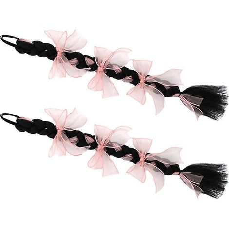 Extension de queue de cheval tressée pour femme, compatible avec les accessoires, lot de 2, couleurs assorties (1/5)