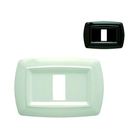 Placca 'Feb' 1 Posto - '2591/N' Nera - In Abs Compatibile Serie Magic Bticino