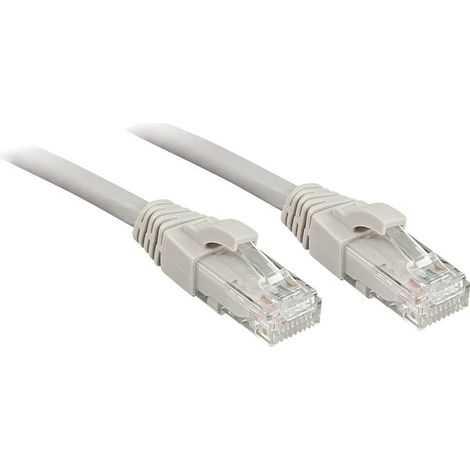 Câbles réseau et DAC LINDY UTP Cat.6 Cable Grey 1.0m LSOH incl. Testprotocol (1/2)