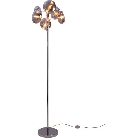 Lampadaire Design Luminaire d'Intérieur Coloris Fumé pour Salon, Chambre et Bureau - PANGIVO (1/4)
