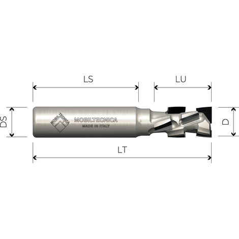FRESA NESTING ELICOIDALE IN DIAMANTE Z2+2 CORPO IN DENSIMET - MOBILTECNICA  .2D12  LU 19  LU1 DA 11 A 16  H POS 7  H NEG 12  DS12  LT65  Z6  AX25°  SX  H3,5