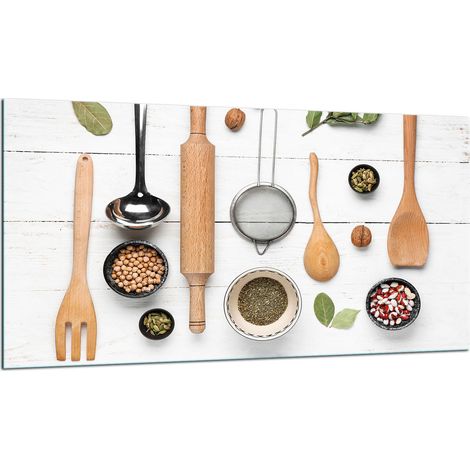 PLAQUE DE PROTECTION EN VERRE POUR CUISINIÈRE 90X52 CUISINE (1/5)