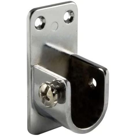 MOBILA - 2PZ SUPPORTI CROMATI LATERALI PER TUBO 30x15MM