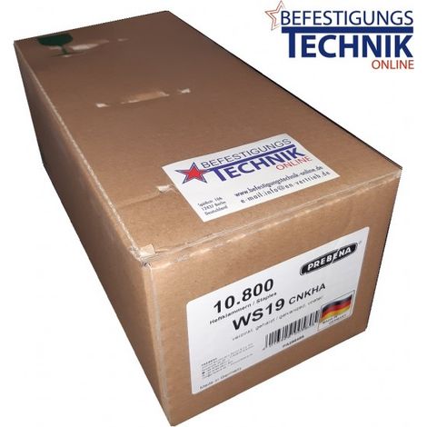 Klammer WS19CNKHA 19mm W5562 für Prebena 4C-WS38 Senco P PS15XP Tjep TW-16/38 Hitachi 5024 KL-56 10,"-"EN12957