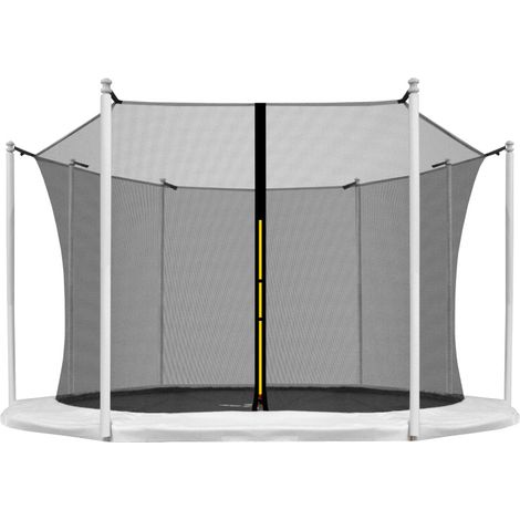 Aga Sicherheitsnetz für Trampolin mit Innennetz 305 cm 10 ft für 8 Stangen Schwarz