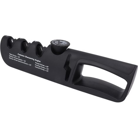 Affûteur de couteaux réglable 4 en 1 noir Sharp, idéal pour la cuisine et les restaurants. (1/5)