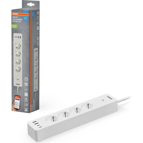 Multiprise intelligente WiFi 4 voies EU-EU avec ports USB (1/5)