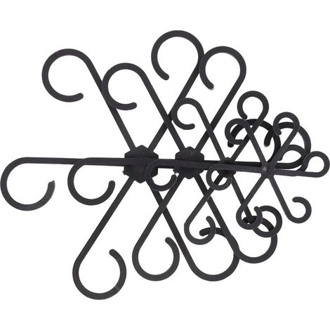 Ensemble de 8 tuteurs pour plantes grimpantes, support réutilisable pour branches d'arbres, en plastique noir. (1/5)