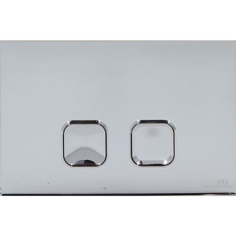 Placca doppio tasto Plain Cromo lucido cassetta incasso Oli (1/3)