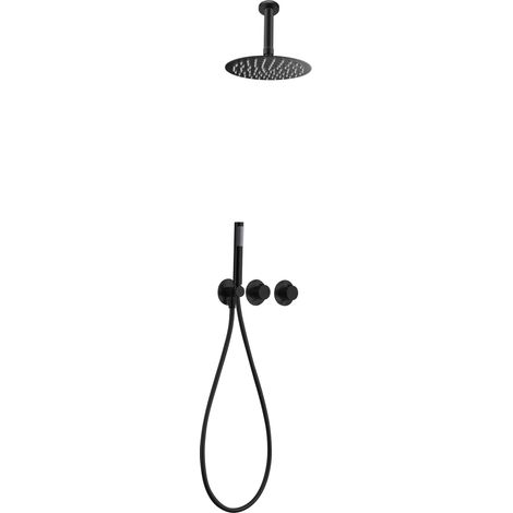 IMEX - columna ducha empotrada termostática negro (1/5)