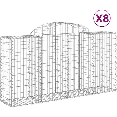 Maison Exclusive - Gabionen mit Hochbogen 8 Stk. 200x50x100/120cm