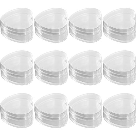 Boîtes de Rangement安德在线12pcs Transparentes Coeur pour Bijoux et DIY Accessoires de Beauté (1/4)