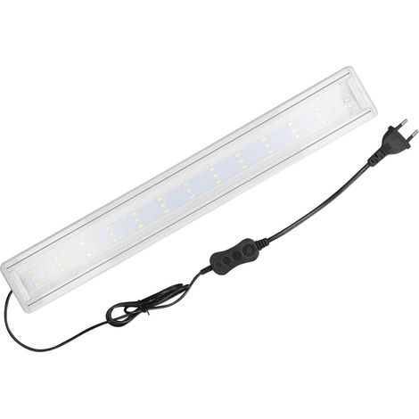 Lampe LED pour aquarium ultra-mince, haute luminosité, avec interrupteur à bouton, durable et fournie avec support, 12 W (1/5)