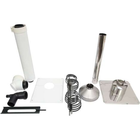 ATEC Abgas Basis-Set mit Mündungs-Set aus Edelstahl, DN60/100 0571