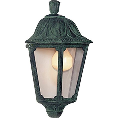 Aplique iesse 1xe27 ip55 l.22xan.13xal.35cm resina verde (1/3)