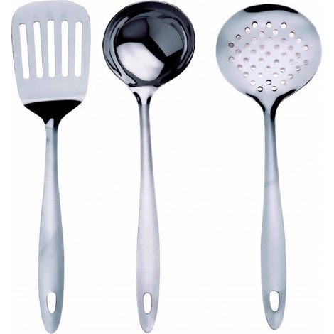 Set 3 Pezzi Mestolame da Cucina Perla in Acciaio Inox (1/2)