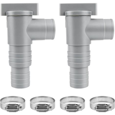 2 Pcs vanne d'arrêt Piscine 32mm Vanne d'entretien pour Piscine avec 4 Colliers de Serrage Accessoires d'entretien pour Piscine Hors Sol (1/5)