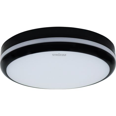 Plafoniera esterna LED nera Ø22 18W 3CCT IP54 Struhm
