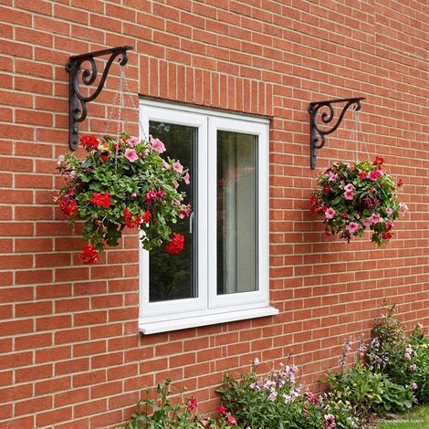 vidaXL Soportes para estanterías de pared 12 uds. Negro (1/5)