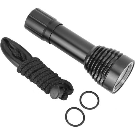 Torche LED Plongée Étanche IP68 - 2000 Lm - Aluminium Anodisé - 80 M Profondeur Sous-Marine - Pour Camping Randonnée Pêche - 1 Pièce (1/5)
