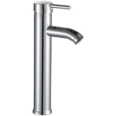 Robinet lavabo haut salle de bain acier inoxydable levier unique eau chaude et froide avec 2 tuyaux inclus robinet mitigeur haut pour vasque robinet haut lave main mitigeur lavabo haut (1/5)