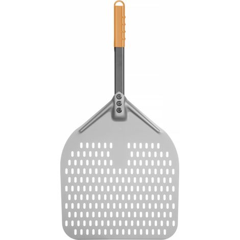 HENDI Pizzaschaufel - eckig, gelocht, kurzer Griff, 350x710mm (1/2)