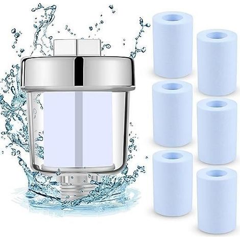 Filtre de douche - Filtre à eau - 6 Cartouches - Anti Calcaire - Déchlorant - Universel (1/4)