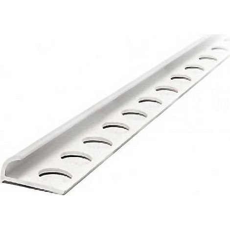 JAR guardacantos 2.60mt.pvc blanco , Guardacanto de pvc  para azulejo y gres 2080007 Tamaño: 10 mm x 2,6 mt Color: BlancoEspecialmente recomendada su utilización para e (1/2)