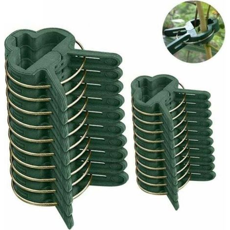 100pcs Plant Clips Reusable Tomato Clips for Climbing Plants Green 50 Large + 50 Small MUMU (1/4)