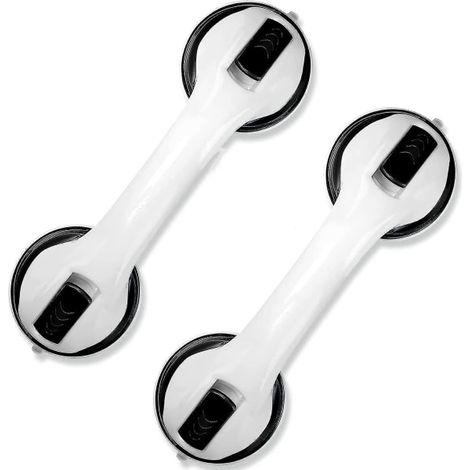 Lot de 2 poignées de douche de salle de bain de 30 cm (12 pouces) avec ventouse puissante ---AquaForge (1/5)