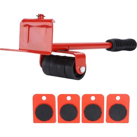 Patins de levage pour meubles rouges, outil glissement avec roues à (1/5)