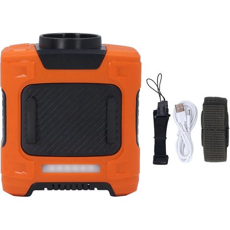 Gürtelventilator mit 3 Geschwindigkeitsstufen, 15.500 U/min, starker Luftstrom, 26 Stunden Laufzeit, 10.000-mAh-Akku, Clip-Gürtelventilator mit LED-Beleuchtung