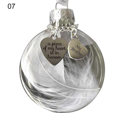 Boule de Noël ZHOUBA, boule de badminton en plumes, ornement commémoratif en verre à suspendre (1/5)