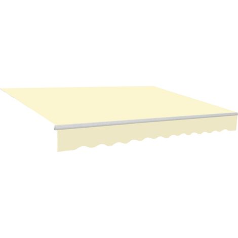 Greenbay 4.5x3m Garden Awning Replacement Fabric Top Cover Front Valance Cream (1/2)