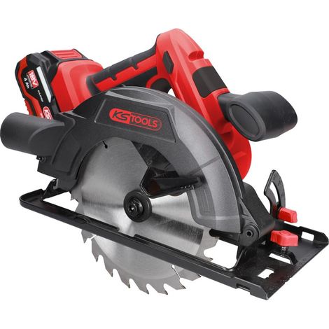 Scie circulaire sans fil Ø190 mm 18V Brushless avec 2 batteries 4Ah et chargeur - 5500 tr/min (1/4)