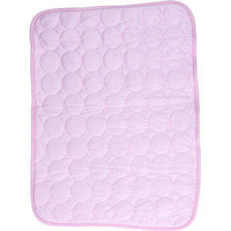 Tapis rafraîchissant pour animaux de compagnie, respirant, pliable, couverture auto-rafraîchissante pour chiens et chats de petite, moyenne et grande taille, rose L (70 x 55 cm) (1/5)