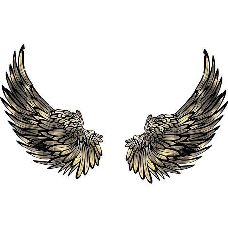 Décor mural métallique ailes d'ange avec éclairage LED, 40 cm, lumineux, ornement de mur artistique, décoration intérieure et extérieure (1/5)