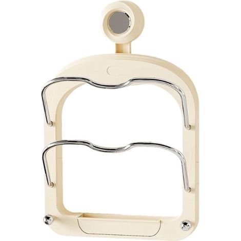 Estante práctico para tapas de ollas, estante de almacenamiento para encimera de cocina (amarillo crema) (1/5)