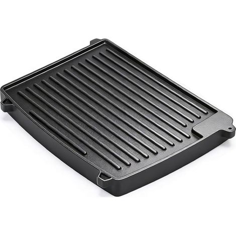 Plaque réversible en fonte de 32 x 24 cm pour Urban, Urban Pro, Explorer, Explorer Pro, plaque de cuisson 1/2 surface de cuisson, accessoires de barbecue, plaque en fonte massive, poêle (1/5)