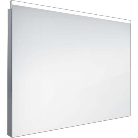 Nimco Spiegel - LED-Badezimmerspiegel 80x60 cm, quadratisch, Aluminium ZP 8003
