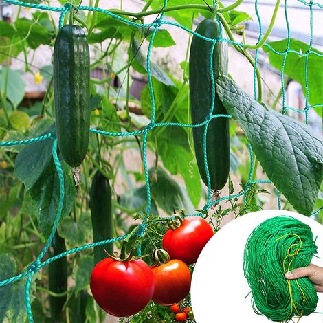 Filet de clôture de jardin en nylon vert 1,8 x 3,6 m pour plantes grimpantes - Filet résistant pour concombres, tomates et vignes - Accessoires de jardin (1/5)