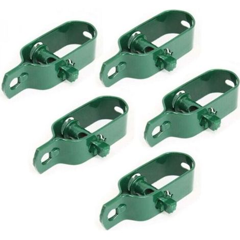 Lot de 5 tendeurs en acier galvanisé plastifié N°3 pour fil de grillage ou autre Vert (1/2)