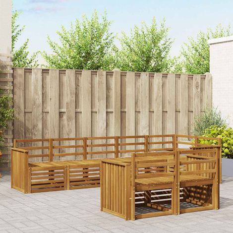 Sofagarnituren 8 pcs Natur Massivholz Akazie (1/5)