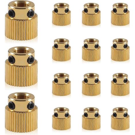 15 Messingzahnräder für Extruder, kompatibel mit -10, S4, S5, 3 (1/5)
