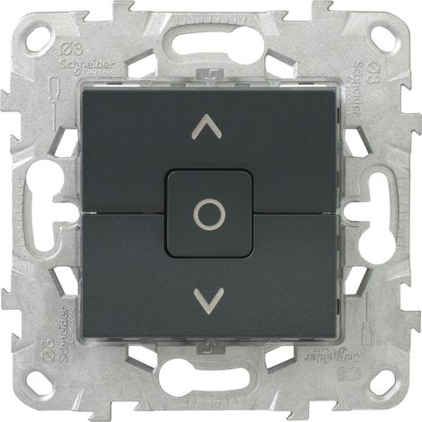 Interrupteur volet-roulant 6A - anthracite - Unica - Schneider (1/3)