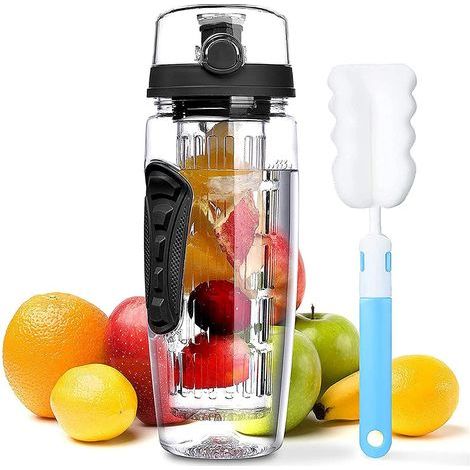 Wiederverwendbare Fruchtinfusionsflasche, großes Fassungsvermögen, ideal für Sport und Reisen – (1/5)